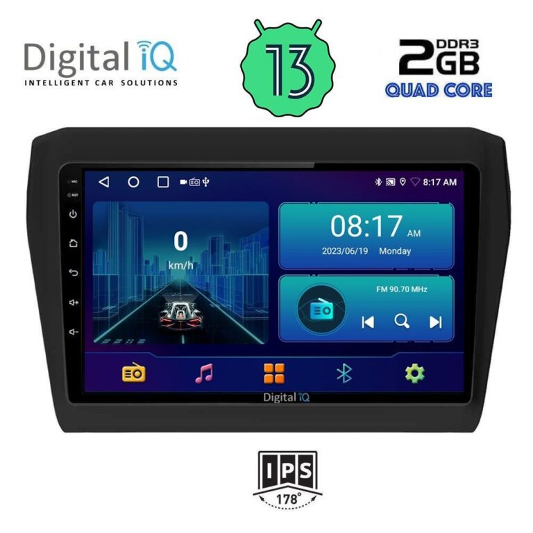 DIGITAL IQ BXB 1686_GPS (9inc) MULTIMEDIA TABLET for SUZUKI SWIFT mod. 2017>