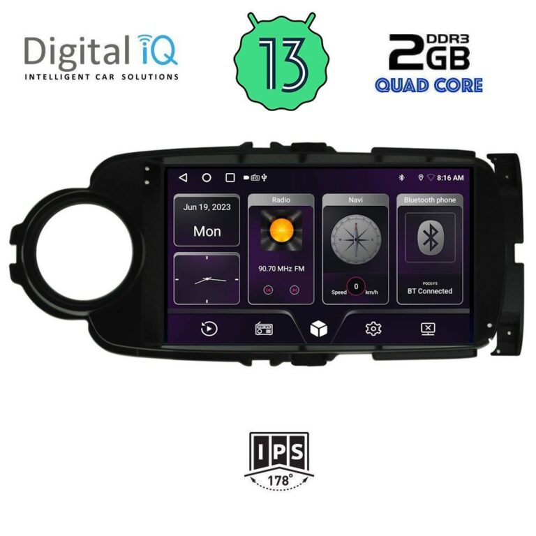 DIGITAL IQ BXB 1737_GPS (9inc) MULTIMEDIA TABLET for TOYOTA YARIS mod. 2011-2020 - Image 2