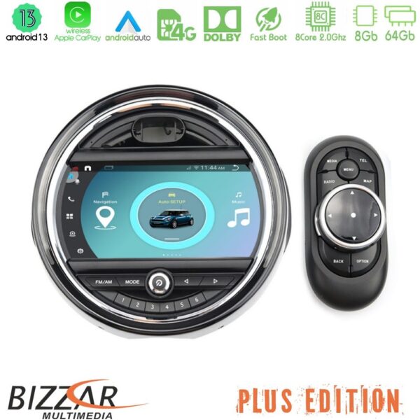 Bizzar OEM Mini Cooper F56/Countryman F60 8core Android13 8+64GB Navigation Multimedia System 9"