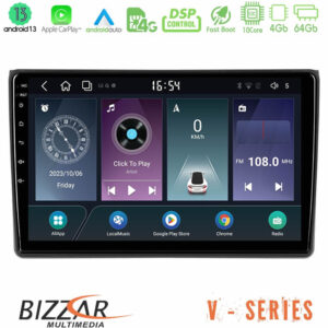Bizzar V Series Audi A4 B7 10core Android13 4+64GB Navigation Multimedia Tablet 9"