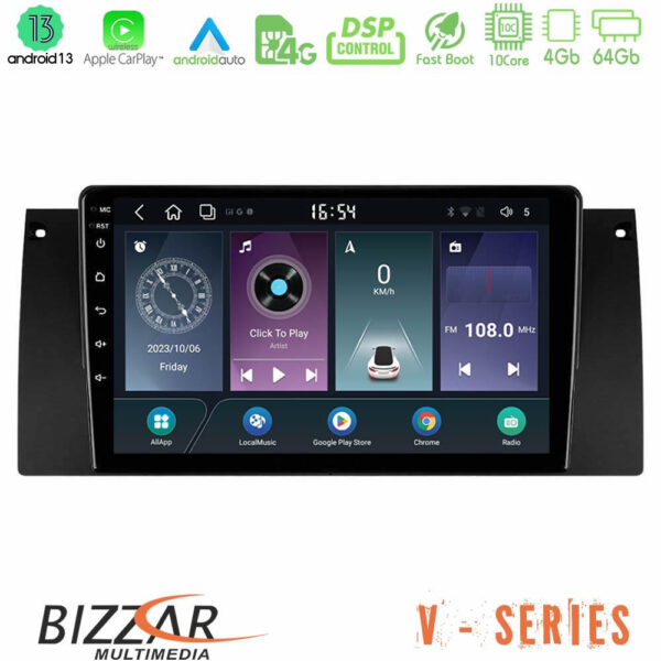 Bizzar V Series BMW 5 Series (E39) / X5 (E53) 10core Android13 4+64GB Navigation Multimedia Tablet 9"
