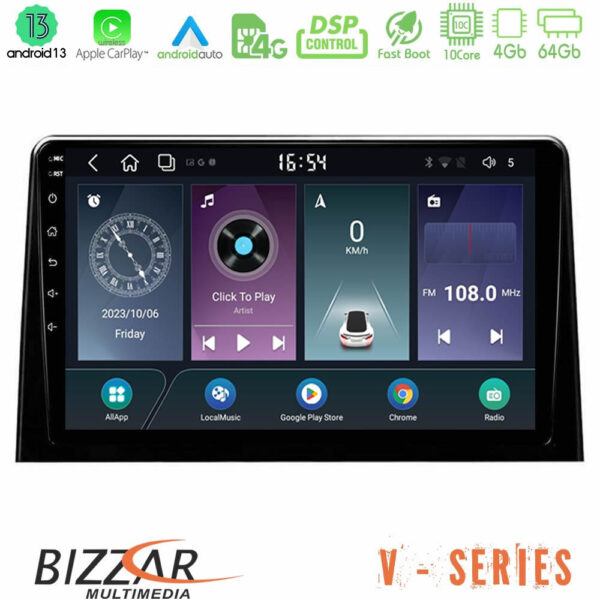 Bizzar V Series Peugeot Partner / Citroën Berlingo 2020-> 10core Android13 4+64GB Navigation Multimedia Tablet 10"