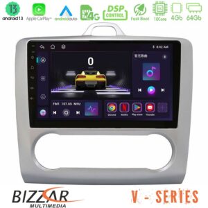 Bizzar V Series Ford Focus Auto AC 10core Android13 4+64GB Navigation Multimedia Tablet 9"