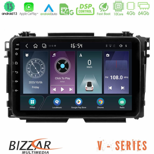 Bizzar V Series Honda HR-V 10core Android13 4+64GB Navigation Multimedia Tablet 9"