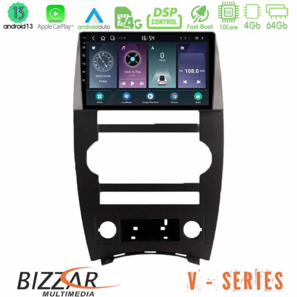Bizzar V Series Jeep Commander 2007-2008 10core Android13 4+64GB Navigation Multimedia Tablet 9"