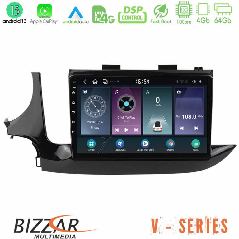 Bizzar V Series Opel Mokka 2016-2020 10core Android13 4+64GB Navigation Multimedia Tablet 9"