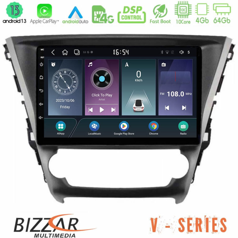 Bizzar V Series Toyota Avensis 2015-2018 10core Android13 4+64GB Navigation Multimedia Tablet 9"