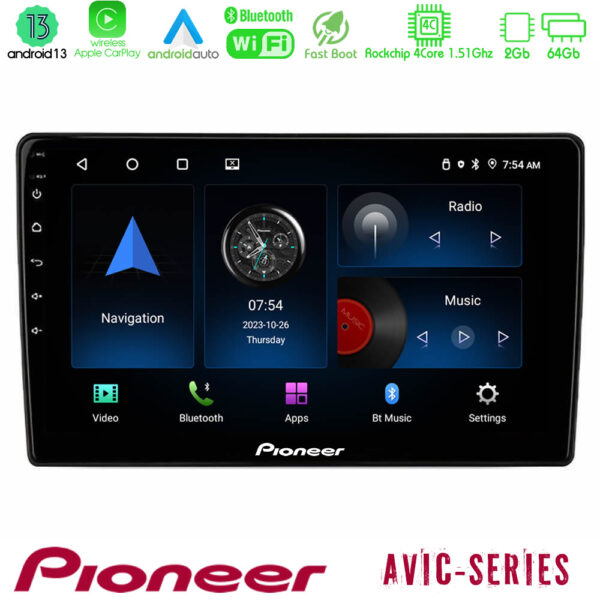Pioneer AVIC 4Core Android13 2+64GB Toyota Prius 2004-2009 Navigation Multimedia Tablet 9" - Image 2