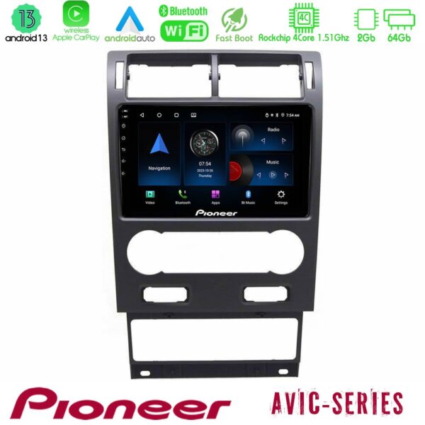 Pioneer AVIC 4Core Android13 2+64GB Ford Mondeo 2004-2007 Navigation Multimedia Tablet 9"