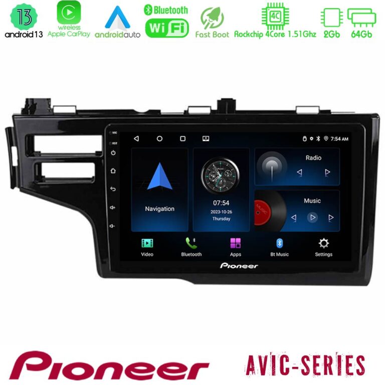 Pioneer AVIC 4Core Android13 2+64GB Honda Jazz 2013-2020 Navigation Multimedia Tablet 9"