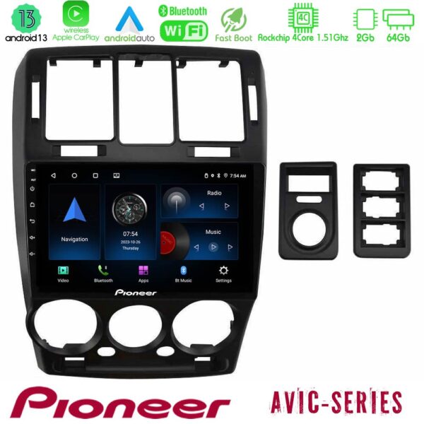 Pioneer AVIC 4Core Android13 2+64GB Hyundai Getz 2002-2009 Navigation Multimedia Tablet 9"