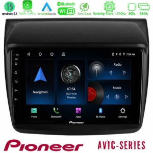 Pioneer AVIC 4Core Android13 2+64GB Mitsubishi L200 Navigation Multimedia Tablet 9"