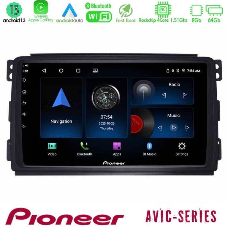 Pioneer AVIC 4Core Android13 2+64GB Smart 451 Navigation Multimedia Tablet 9"