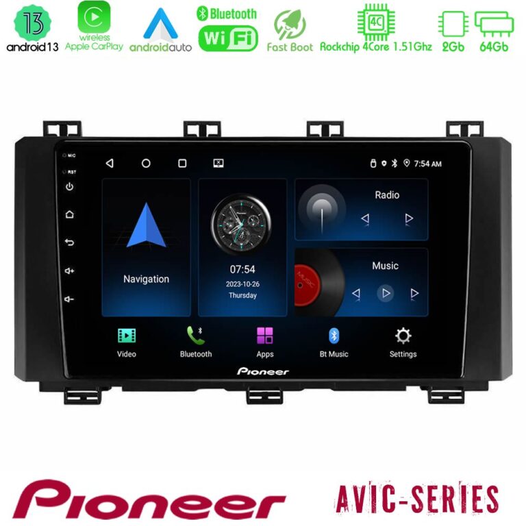 Pioneer AVIC 4Core Android13 2+64GB Seat Ateca 2017-2021 Navigation Multimedia Tablet 9"