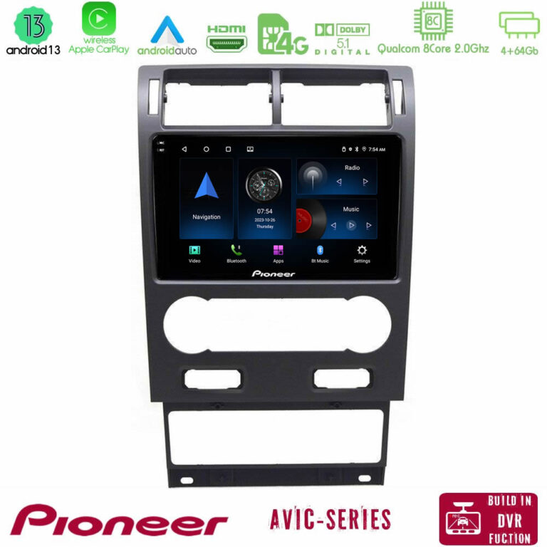 Pioneer AVIC 8Core Android13 4+64GB Ford Mondeo 2004-2007 Navigation Multimedia Tablet 9"