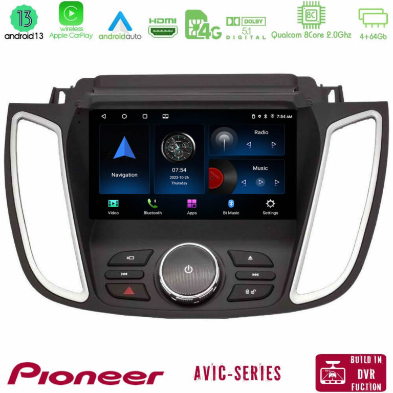 Pioneer AVIC 8Core Android13 4+64GB Ford Kuga/C-Max 2013-2019 Navigation Multimedia Tablet 9"