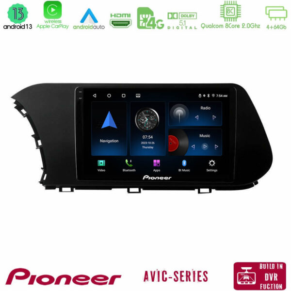 Pioneer AVIC 8Core Android13 4+64GB Hyundai i20 2021-2023 Navigation Multimedia Tablet 9"