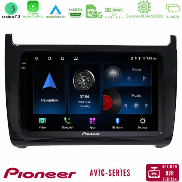 Pioneer AVIC 8Core Android13 4+64GB Vw Polo Navigation Multimedia Tablet 9"