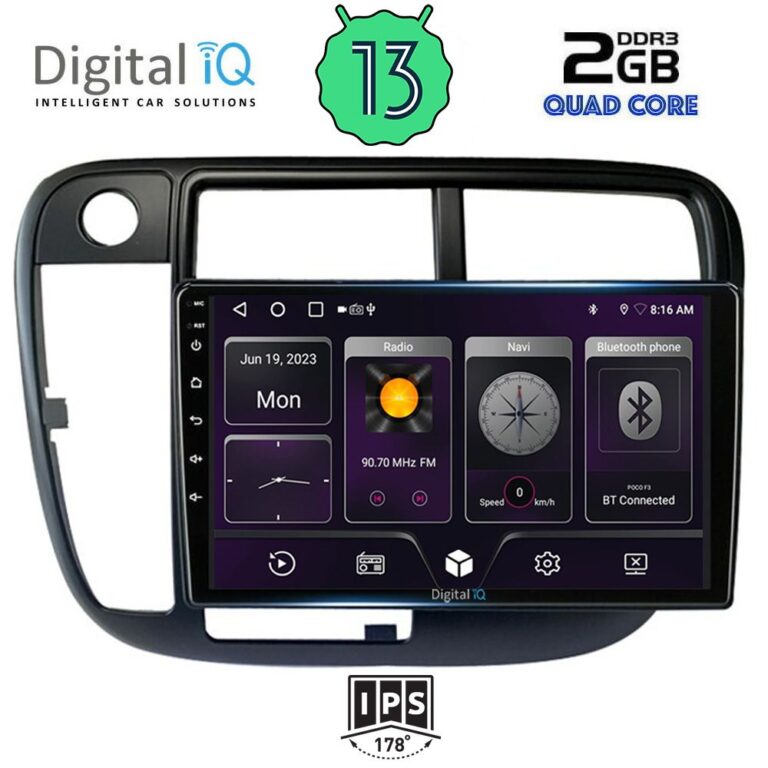 DIGITAL IQ BXB 1186_GPS CLIMA (9inc) MULTIMEDIA TABLET for HONDA CIVIC mod. 1995-2001 - Image 2