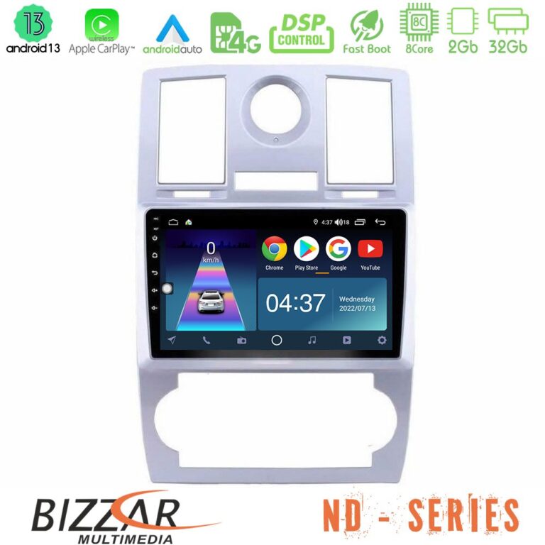 Bizzar ND Series 8Core Android13 2+32GB Chrysler 300C Navigation Multimedia Tablet 9"