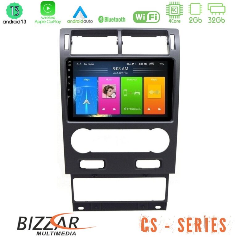 Bizzar CS Series 4Core Android13 2+32GB Ford Mondeo 2004-2007 Navigation Multimedia Tablet 9"