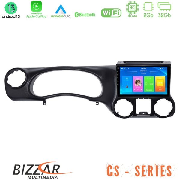 Bizzar CS Series 4Core Android13 2+32GB Jeep Wrangler 2011-2014 Navigation Multimedia Tablet 9"