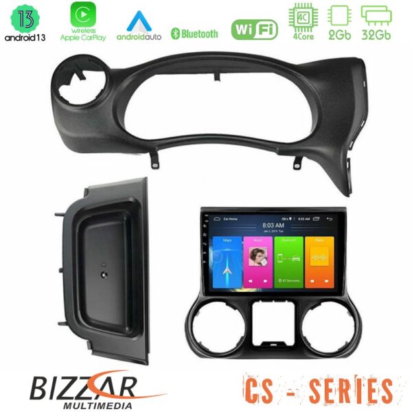 Bizzar CS Series 4Core Android13 2+32GB Jeep Wrangler 2014-2017 Navigation Multimedia Tablet 9"