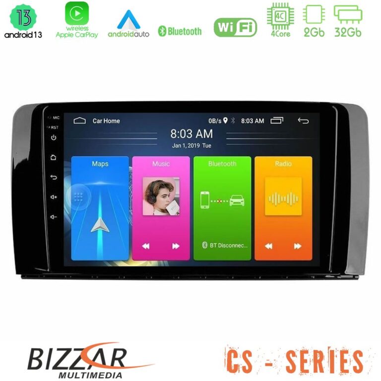 Bizzar CS Series 4Core Android13 2+32GB Mercedes R Class Navigation Multimedia Tablet 9"