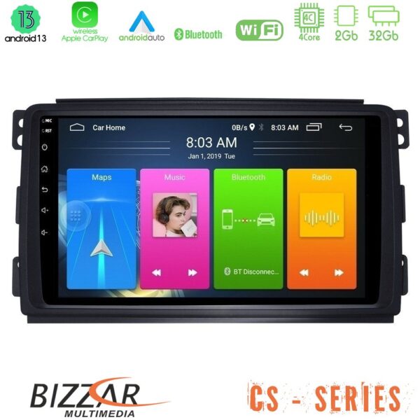 Bizzar CS Series 4Core Android13 2+32GB Smart 451 Navigation Multimedia Tablet 9"
