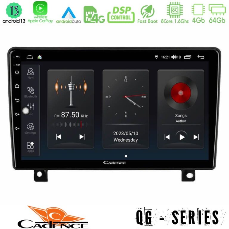 Cadence QG Series 8Core Android13 4+64GB Opel Astra H Navigation Multimedia Tablet 9" (dashboard version)