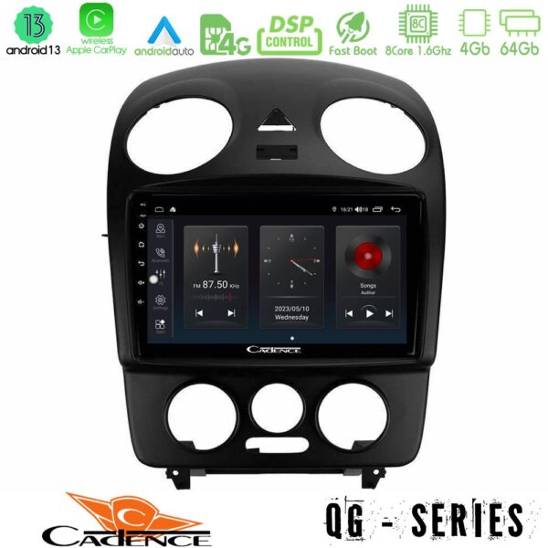 Cadence QG Series 8Core Android13 4+64GB VW Beetle Navigation Multimedia Tablet 9"