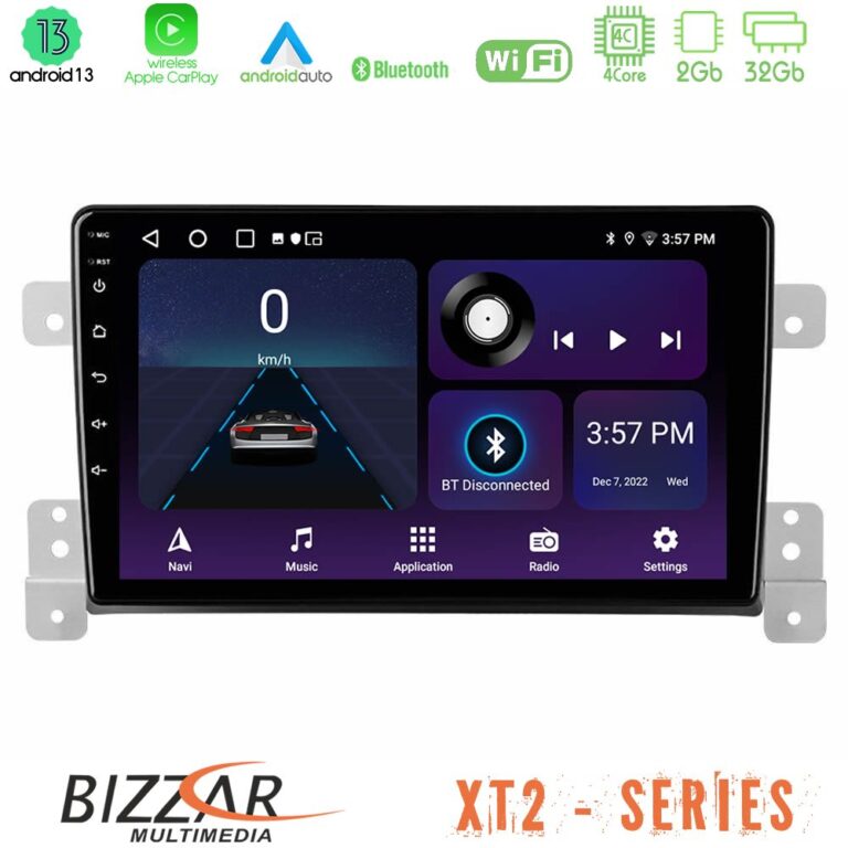 Bizzar XT2 Series 4Core Android13 2+32GB Suzuki Grand Vitara Navigation Multimedia Tablet 9"